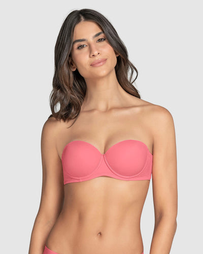 Brasier strapless con realce incorporado#color_339-coral