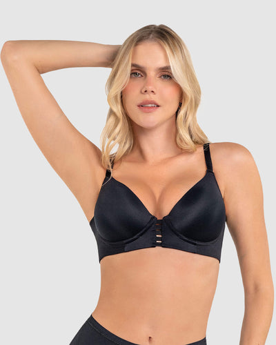 Brasier triangular de realce alto y buen cubrimiento Memory Bustier#color_700-negro