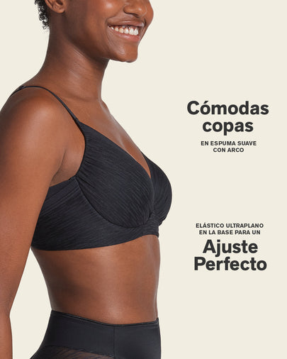 Brasier con cubrimiento total del busto comfort fit#color_700-negro