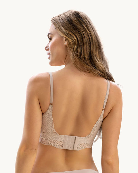 Brasier doble realce con escote profundo en espalda Sexy Back#color_802-cafe-claro