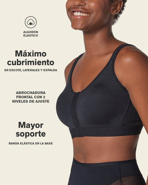 Brasier tipo top multiusos ultracómodo en algodón all in one bra#color_700-negro