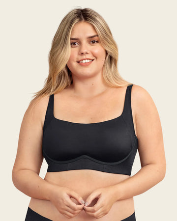 Paquete x2 brasieres sin arco ultracómodo de alto soporte y cubrimiento everyday bra#color_700-negro
