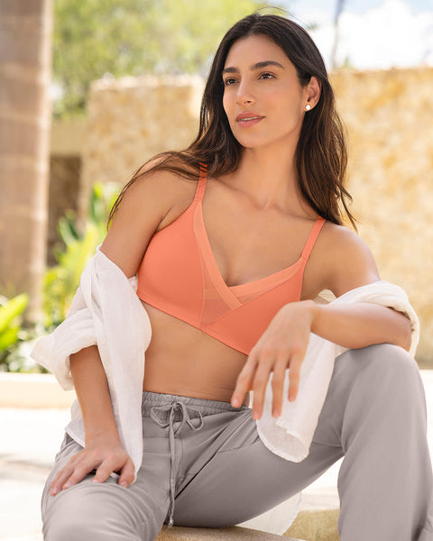 Brasier sin arco de realce alto incorporado Magical Bra#color_250-naranja