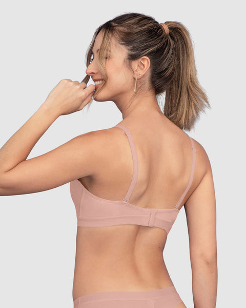 Brasier cómodo sin arco ni realce Essential Day Bra#color_120-rosado