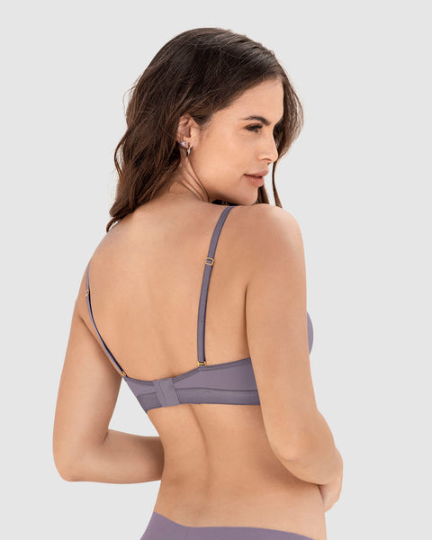 Brasier cómodo sin arco ni realce Essential Day Bra#color_707-morado