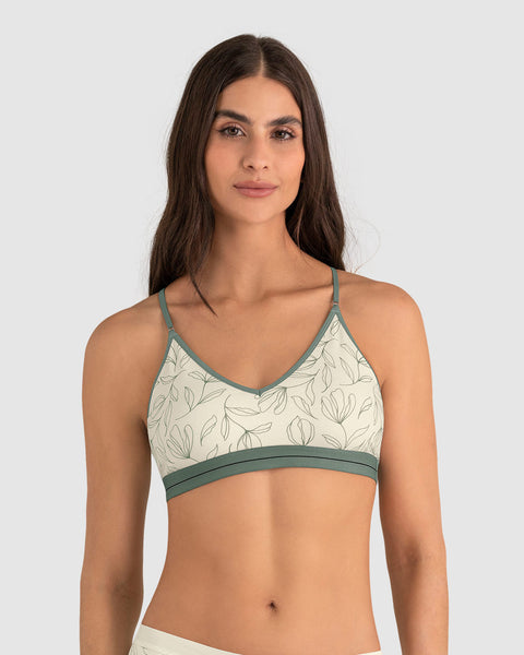 Top en algodón ultracómodo con cargaderas graduables#color_b95-fondo-marfil-estampado