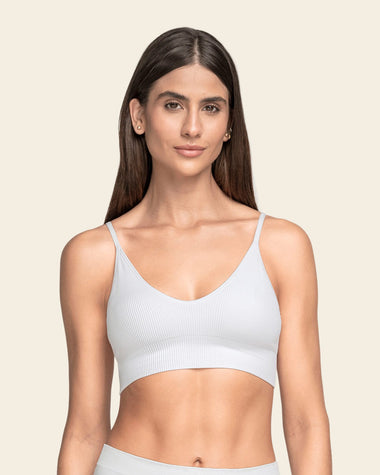 Top en tecnología seamless con textura acanalada Natural Comfort#color_000-blanco