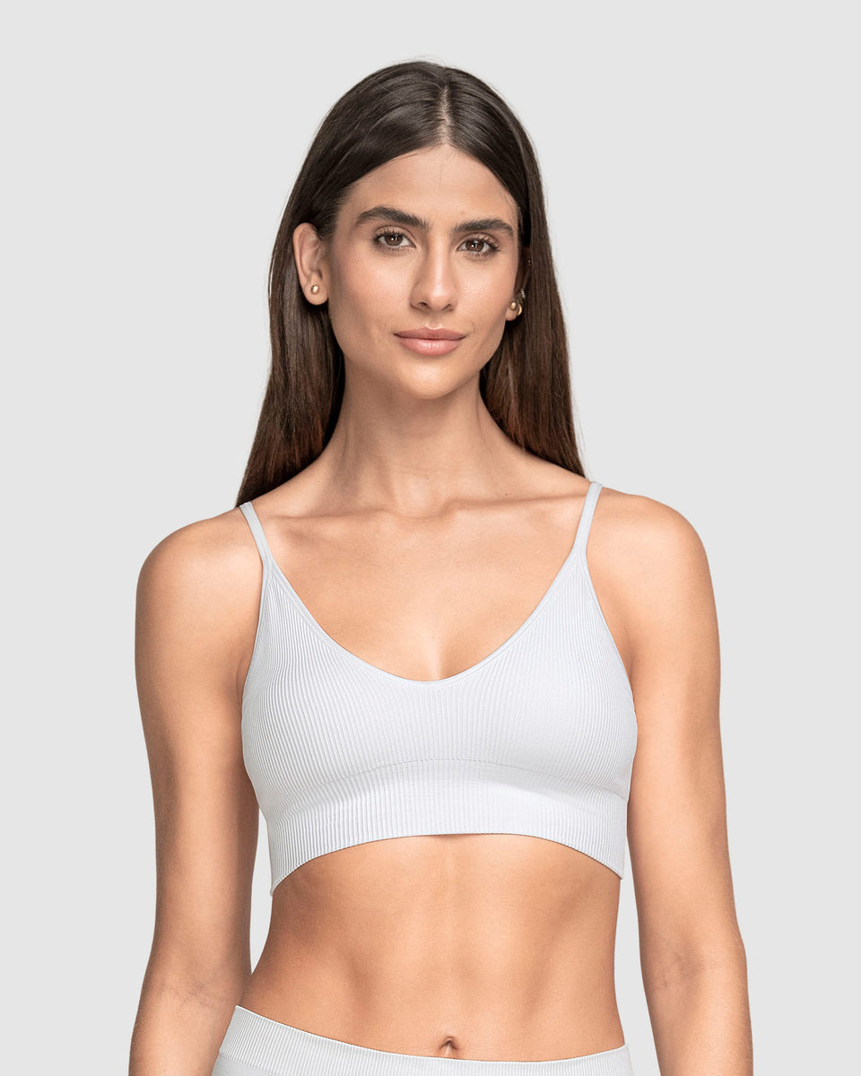 Top en tecnología seamless con textura acanalada Natural Comfort