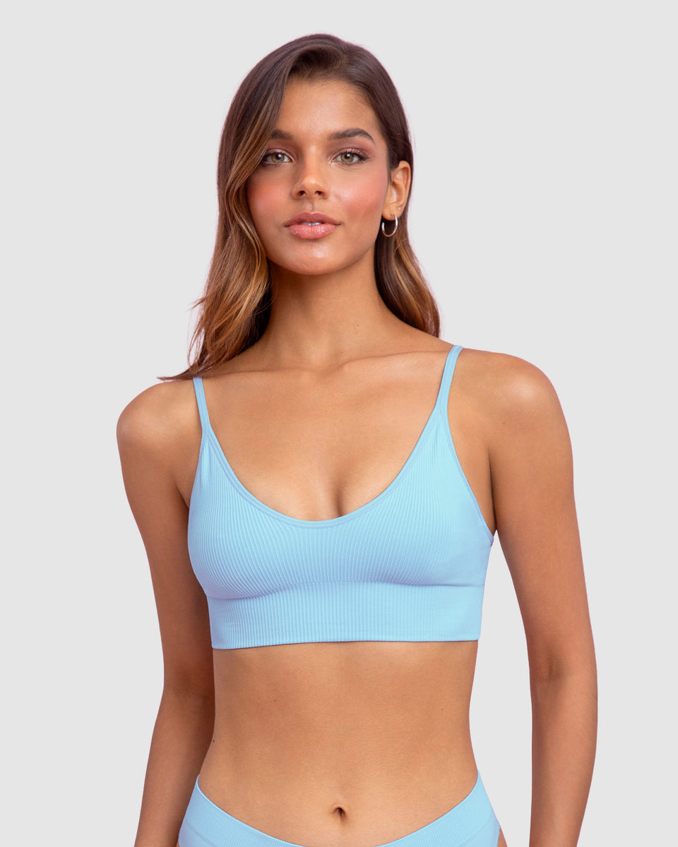 Top en tecnología seamless con textura acanalada