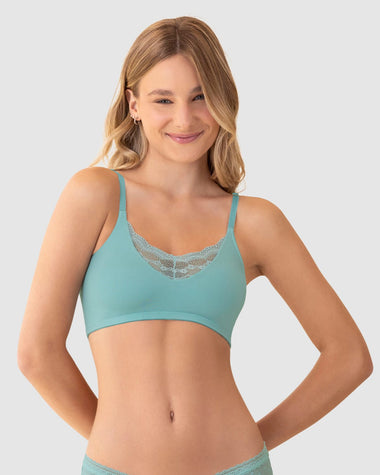 Bralette con detalles de encaje en escote y espalda#color_196-azul