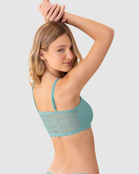 Bralette con detalles de encaje en escote y espalda#color_196-azul