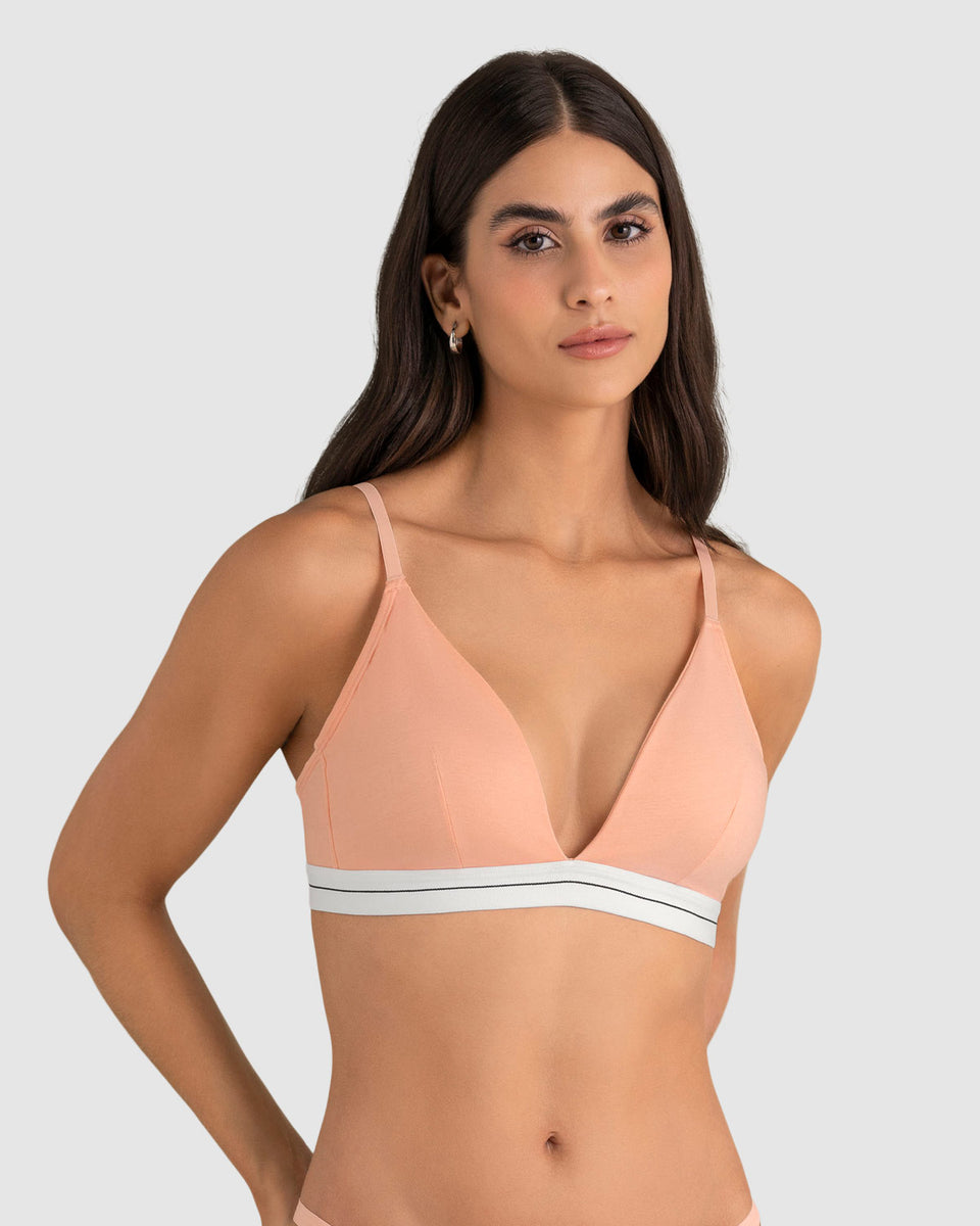 Brasier triangular en algodón liviano y cómodo