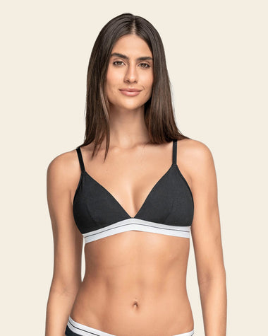 Brasier triangular en algodón liviano y cómodo#color_700-negro