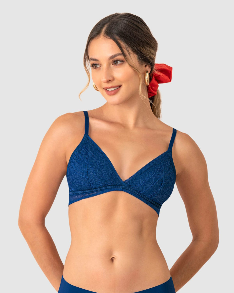 Bralette en encaje de textura ultrasuave
