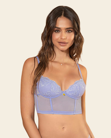 Bustier en encaje con transparencias en la base y espalda#color_468-lila