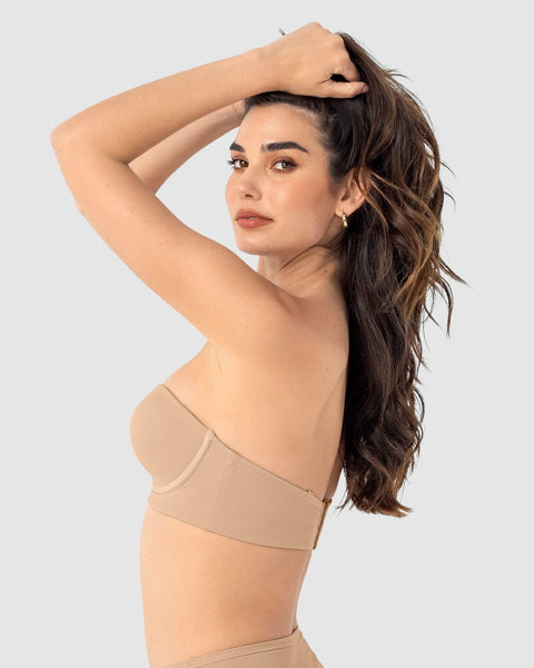 Brasier strapless ideal para busto mediano y grande#color_801-cafe-medio