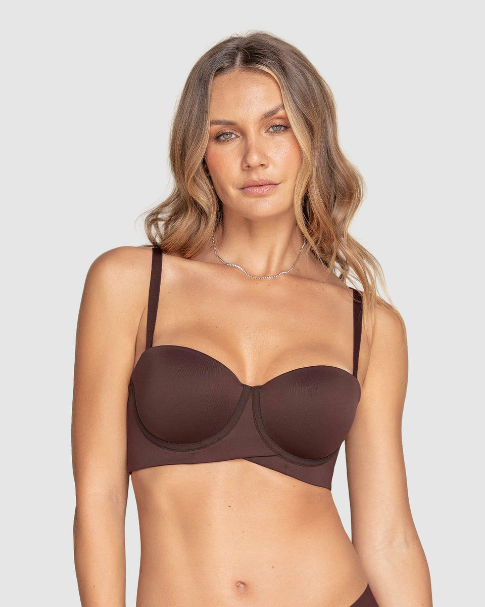 Brasier strapless ideal para busto mediano y grande