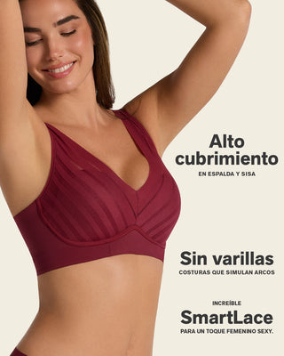Brasier sin arco, alto cubrimiento en escote y espalda#color_240-vino