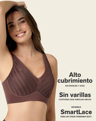 Brasier sin arco, alto cubrimiento en escote y espalda#color_c56-cocoa