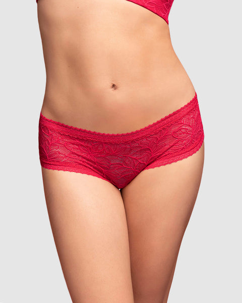 Bloomer cachetero en encaje floral#color_136-rojo