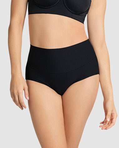 Bloomer hípster tiro alto de control fuerte de abdomen#color_700-negro