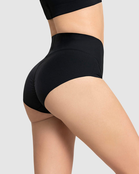 Bloomer hípster tiro alto de control fuerte de abdomen#color_700-negro