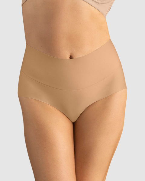 Bloomer hípster tiro alto de control fuerte de abdomen#color_801-cafe-medio