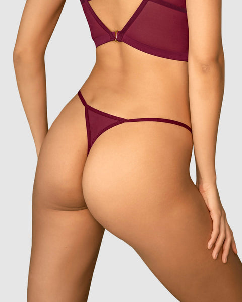 Tanga hilo con detalles en tul#color_240-vino