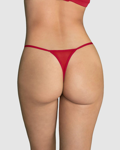 Tanga hilo con detalles en tul#color_309-rojo