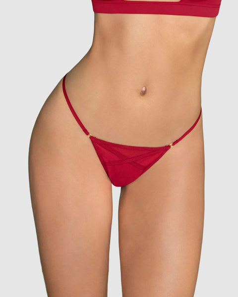 Tanga hilo con detalles en tul#color_309-rojo