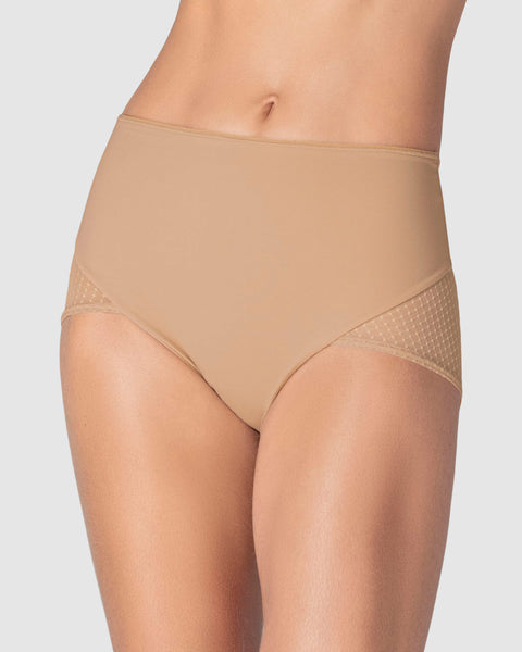 Bloomer clásico de control fuerte en abdomen, glúteos en tul#color_801-cafe-medio