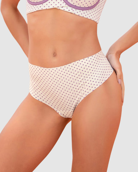 Cachetero invisible tiro alto#color_b77-estampado-puntos-lila