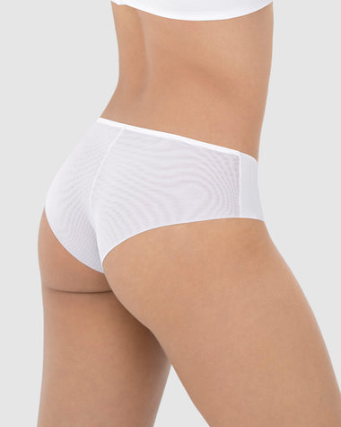 Bloomer cachetero con doble capa de tul en glúteos#color_000-blanco