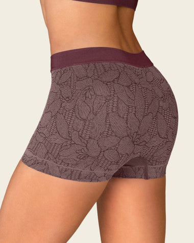 Bóxer animal print tecnología seamless de total comodidad#color_a97-vinotinto-estampado