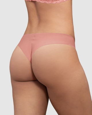 Hilo con encaje frontal y tela invisible en glúteos#color_276-rosa-medio
