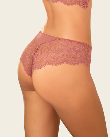 Bloomer cachetero, en tela lisa y encaje#color_221-rosa-oscuro