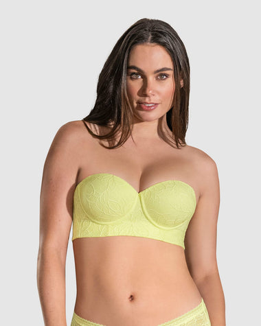 Strapless bustier 360° de perfección en encaje#color_696-verde-claro