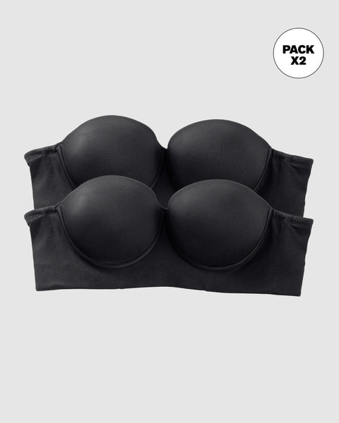 Paquete x2 strapless bustier 360° de perfección#color_700-negro