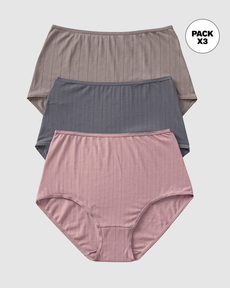 Paquete x 3 bloomers Clásicos con Excelente Cubrimiento