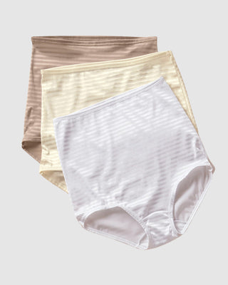 Paquete x 3 bloomers clásicos con máximo cubrimiento#color_s06-cafe-blanco-marfil