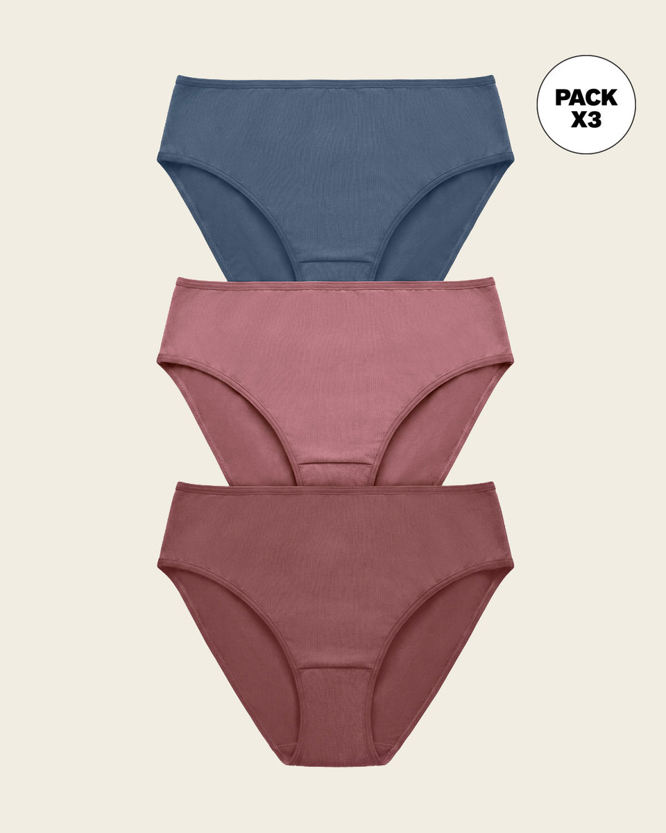 Paquete x 3 bloomers tipo bikini con buen cubrimiento