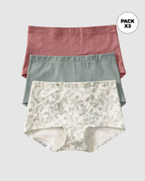 Paquete x 3 cómodos bloomers estilo bóxers en algodón elástico#color_s29-gris-palo-de-rosa-marfil-estampado