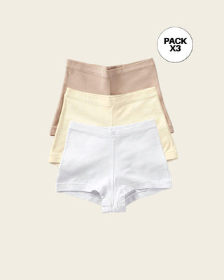 Paquete x 3 bóxers con algodón de excelente cubrimiento#color_991-beige-blanco-marfil