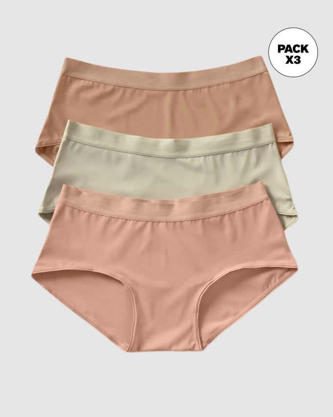 Paquete x 3 hipsters cómodos invisibles en piernas#color_s02-habano-cafe-medio-rosa-pastel
