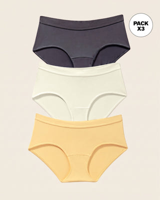 Paquete x 3 hípsters cómodos y suaves de buen cubrimiento#color_s12-amarillo-perla-gris-oscuro