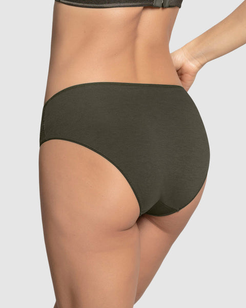 Paquete x 3 Bloomers tipo Bikini Clásicos y Confortables#color_s28-verde-vino-rosa