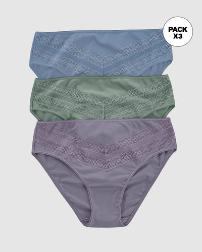 Paquete x 3 Bloomers tipo Bikini Clásicos y Confortables#color_s29-lila-empolvado-verde-azul-empolvado