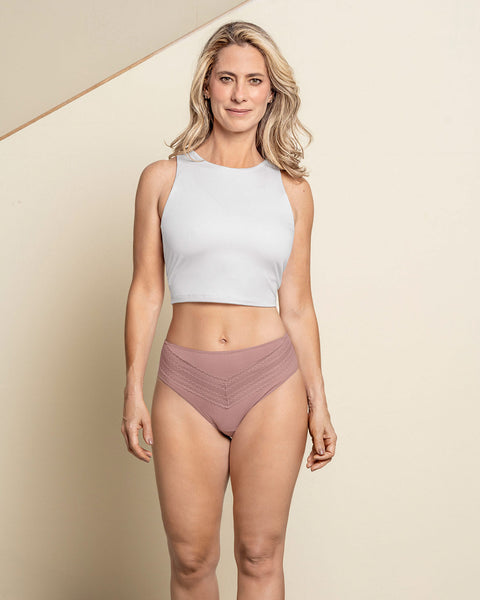 Paquete x 3 Bloomers tipo Bikini Clásicos y Confortables#color_s31-palo-de-rosa-gris-claro-gris-oscuro