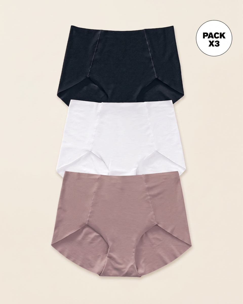 Paquete x 3 bloomers clásicos de apariencia invisible