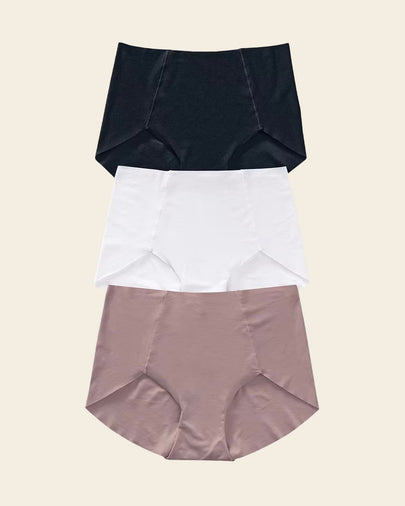 Paquete x 3 bloomers clásicos de apariencia invisible#color_s26-rosado-blanco-negro